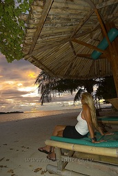 Gangga island resort sunset, Celebes sea, Pacific Ocean, Sulawesi, Indonesia, Asia