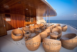 The bar, Sachika, North Ari atoll, Maldives, Indian Ocean, Asia.