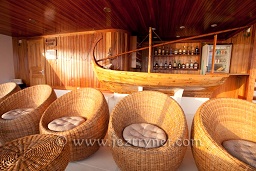 The bar, Sachika, North Ari atoll, Maldives, Indian Ocean, Asia.